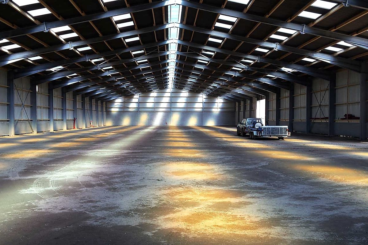 Intérieur d’une halle construite par Zwickert, à Biesheim